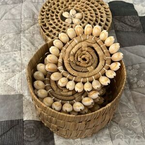 Shell coasters set of six